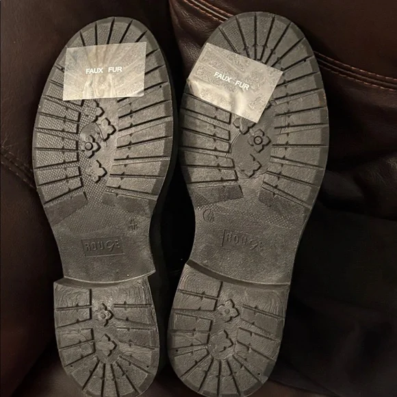 Black Knee-High Boots with Silver Detail NWT - Picture 5 of 7